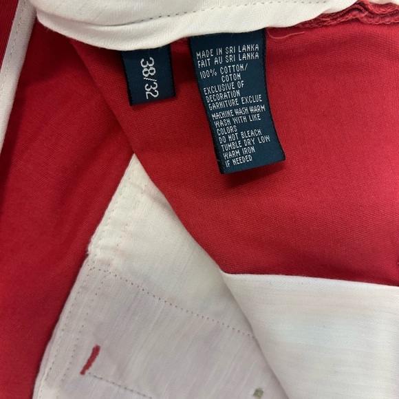 Polo Ralph Lauren NWOT 38/32 salmon m/red cotton classic khakis ultra preppy - Picture 6 of 13